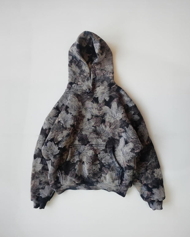 Trendy Casual Maple Leaf Hoodie - Brown