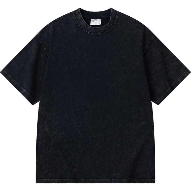 Washed Letter Casual T-Shirt