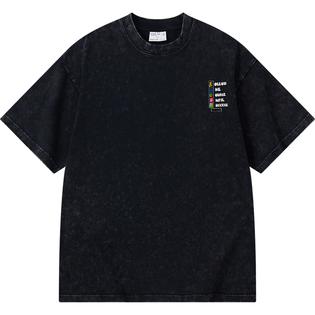 "Focus" Washed Casual T-shirt