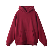 Unique Washed Street Style Hoodie-Red